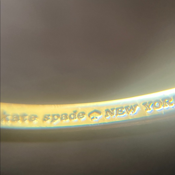 Kate Spade Love Notes Crystal Hinged Bangle Gold - Picture 11 of 15